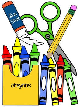 crayons pencils and scissors
